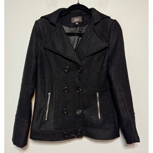 Luii Old Money Wool-Blend Peacoat Jacket Medium‎ Dark Academia Quiet Luxury Chic